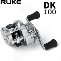 RUKE Fishing Reel Cast Drums Wheel DK100/DK150/DK200 Drag 5/7/15kg Casting Reels 12+1BB Aluminum Alloy Handle With Rubber Knobs