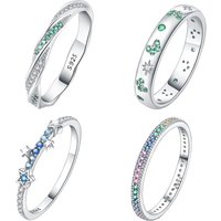 MISEFF S925 Sterling Silver Ring Original Multi-size Versatile Fashion Zircon Ring For Women Birthday Jewelry Gift