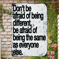 Retro "Stand Out From The Crowd" Motivational Tin Sign - Inspirational Quote Decor for Bedroom, Studio & Creative Space