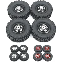 WPL C14 C24 C34 C44 C54 B14 B24 MN D90 MN99S MN78 MN82 4pcs 67mm Metal Wheel Rim Rubber Tire Tyre RC Car Upgrade Parts