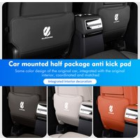 For Toyota Car Logo Seat Back Protector Kick Mats Waterproof Leather Auto Anti Kick Pad Alphard Vellfire 30 Series 2017 2018