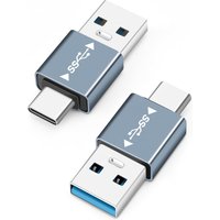 USB 3.1 Male to Type C Male Adapter, USB A to USB C Connector, 10Gbps Data Transfer for Smartphone Tablet Laptop Power Bank