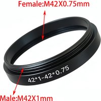 M42 Male to M42 T2 Female Thread M42 x 0.75mm to M42 x 1mm Male Adapter Ring