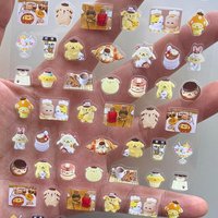 Sanrioed Y2K Hello Kitty Diy Handwork Nails Art Stickers Accessories Kawaii Cute Animal Room Decoration Stickers Children's Gift