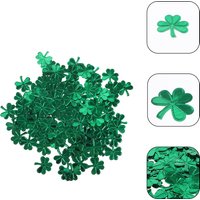 1 Bag Shamrock Lucky Sequins Irish PVC Confetti Party Table Scatter Balloon Filling Shamrock Confetti Lucky Leaf Sequins