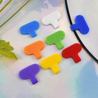 5-100PCS Cable Label Magic Tape Writable ColoredCable Identification Strap Self AdhesiveWire Management Classification Organizer
