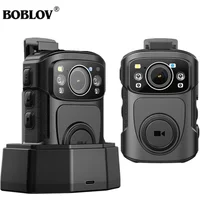BOBLOV B4K5 4K Body Camera IP68 GPS Bodycam 128GB Police Camera 2160P Video Record Charging Dock Night Vision Mini Camera