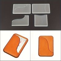 Acrylic Practical Card Bag Leather Tool Template Acrylic Version Handcraft Leather Design Stencil Leather Card Bag Making Mold