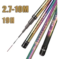 2.7M/4.5M/5.4M/6.3M/7.2M/8M/10M Telescopic Stream Rod Carbon Reservoir Pond Fishing Rod Super Light Hard Fiber Hand Fishing Pole