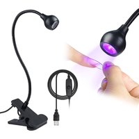 Desk Nail Lamp 360° Flexible Rechargeable Nail Dryer for Curing Nail Polish Portable UV LED Lamp for Manicure Nail Art Tools
