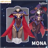 IN STOCK UWOWO Game Genshin Impact Mona Megistus Astral Reflection Cosplay Costume Enigmatic Astrologer Halloween Costume