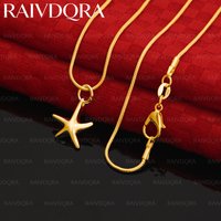 18K Gold Plated Star Pendant Necklace For Women Men Creativity Gifts Street All-match Party And Daily Wear