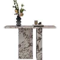 Luxury Carrara Marble Console Table - French Entry Hall Display Table for Vase & Artwork, Custom White Marble Wall Sofa Table