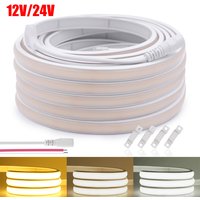 DC 12V 24V COB LED Strip Neon Light Dimmable 320LED/m Flexible Silicone Rope Lights Linear Lighting 1m 2m 5m 10m 15m 20m 50CM