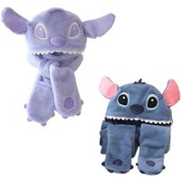 AliExpress BEAST KINGDOM Disney Stitch Lilo & Stitch Creative Kawaii Cute Plush Doll Scarf Gloves Three-in-one One-piece Winter Outdoor Cycling Warm Hat