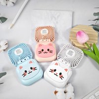 Foldable Cat Shaped Mini Fan Portable Pocket Handheld USB Rechargeable Desktop Fan for Outdoor Use