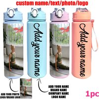 1pc 25 oz custom lettering pattern water cup leak-proof thermal insulation sports kettle personalized gift suitable for outdoor