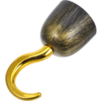 Golden Pirate Hook Cosplay Toys Halloween Adornments Hand Hooks Plastic Party Decorations Decorative Accessory