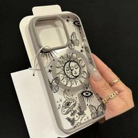 Creative Acrylic Sun Pattern Magnetic Wireless Charging Phone Case For iPhone 17 Pro Max 16 15 14 Plus 13 12 11 16E 17 Air Cover