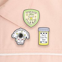3-Piece Neurodiversity Astronaut Enamel Badge Autism Awareness Brooch Don'T Cure Me Badge Excitement Club Official Member Jewelry Backpack Clothing Gift