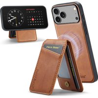 2 In 1 Magsafe Magnetic Leather Case for iPhone 17 Air 16 15 14 13 12 11 Pro Max 16 Plus Strong Magnet Wallet Card Holder Cover