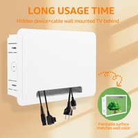 9" in-Wall TV Media Box Recessed TV Outletand Network Enclosure Cable Management Kit for Roku, Apple TV, Fire TV Stick,Samsung