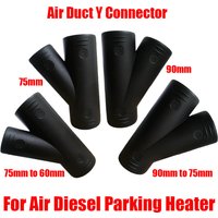 Air Vent Outlet Diesel Parking Heater Ducting 60mm 75mm 90mm Y Piece Duct Pipe Connector 3 Outlets For Car Caravan Camper VAN