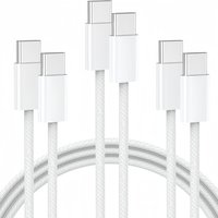 YYTEEK 3-pack USB C to USB C Cable Nylon Braided 60W USB Type C Fast Charging Cable for iPhone 17/17 Pro Max/Air/16/16 Plus/16