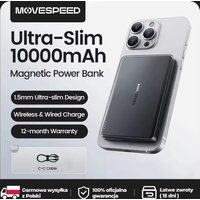 【CCC】MOVESPEED S10 Magnetyczny Power Bank 10000mAh Szybkie Ładowanie Przenośna Zewnętrzna Bateria Mini Bezprzewodowy Powerbank do iPhone 17 Samsung