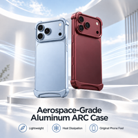 Do iPhone 18 17 Pro Max: aluminiowe, metalowe etui z zakrzywionymi krawędziami, wykonane z gumy SEBS, dwuwarstwowe, bezramkowe, chroniące telefon. Do iPhone 18 17 Pro.