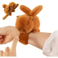 Creative Capybara Snap Circle with Wings Vibrating Doll Aquarium Dolphin Plush Doll Cute Clap Circle Bracelet Dolls