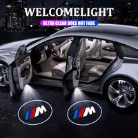2Pcs LED Car Door Welcome Light Logo HD Projector Lamp For BMW M E90 E60 F18 E46 F30 F20 M2 M5 M3 E87 E53 X3 X5 Auto Accessories