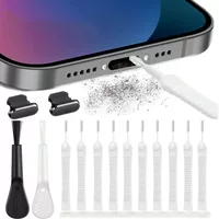 Mobile Phone Charging Port Dust Plug for IPhone17 16 15 14 13Pro Max Port Cleaner Kit Computer Keyboard Cleaner Tool Clean Brush