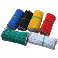 120PCS/set 24AWG Tin-Plated Breadboard PCB Solder Cable 24AWG 8cm Fly Jumper Wire Tin Conductor Wires 1007-24AWG Connector Wire