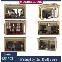 Office Dorm Modular Castle - House Kitchen Library Model Building Blocks MOC Room of Requirement Architecture Collection Toys