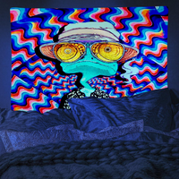 VIKAMA Trippy Character Tapestry - Unique Artistic Design for Home Decor - Adds Color and Mystery and Charm to Any Room Decor