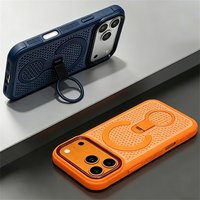 360°Rotating Ring Holder Magnetic Heat Dissipation Case for iPhone 17 Air 15 14 16 Plus 13 12 11 Pro Max For Magsafe Stand Cover