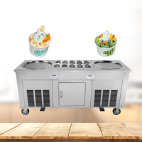 Thai Ice Cream Roll Making Machine Multifunctional Stainless Steel Stir Fried Yogurt Machine