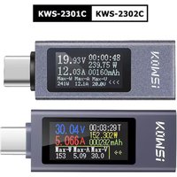 KWS-2302C Typ-C Strom Spannung Leistungsmesser Bidirektionaler Stromtester Handy-Ladetester DC 4 ~ 30 V 0 ~ 12 A Voltmeter