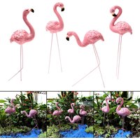 4Pcs Animal Flamingo Decoration Landscape Decoration for Courtyard
