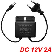 DC12V2A Adapter Camera Power Adapter Outdoor Waterproof EU Plug Adapter CCTV Ip Camera System Charger 110V 220V AC to DC DIY Use