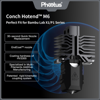 Phaetus New Conch Hotend M6 EndCoat Nozzle Odłączana, idealnie dopasowana do drukarek 3D Bambu Lab X1 i P1 Series