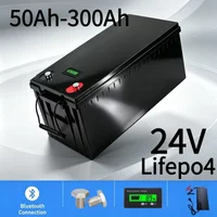 24V 50Ah 100Ah 150Ah 200Ah 300Ah LiFePO4 Battery Bluetooth BMS APP Waterproof 8S Lithium Iron Phosphate Battery for Golf Cart Bo
