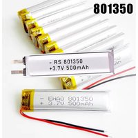 New 3.7V 801350 Battery 500mAh Li-Polymer Lithium Battery for Bluetooth Headset Speaker Pet Drinker Thermometer Batteries