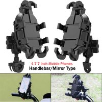 Motorcycle Mobile Phone Holder Shockproof Adjustable Adjustable Handlebar Mirror Mount GPS Bracket For Motorbike Scooter ATV