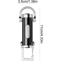 Powerful COB LED Flashlight Keychain Rechargeable Hanging Portable Flashlights Waterproof Keyring Camping Walking Pocket Lamp