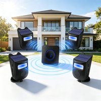 Wireless Call Chime Set with Motion Detection Solar Rechargeable Sensor Alarm 300m Radio Reception Distance Home Security System image 4