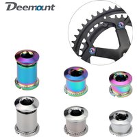 Deemount M8 Threaded Bolts for Single Double Triple Bicycle Chainring 6.5/8.5mm Height MTB Road Crankset Fixing Nuts