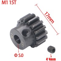 M1 5mm 15T 16T 17T 18T 20T 21T Black steel metal Pinion Motor Gear For 1/8 Rc Model Car Motor
