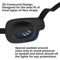 Left And Right Black Single Eye Patch Adjustable 3D Foam Groove Eyeshades For Lazy Eyes Medical Use Concave Eye Patch